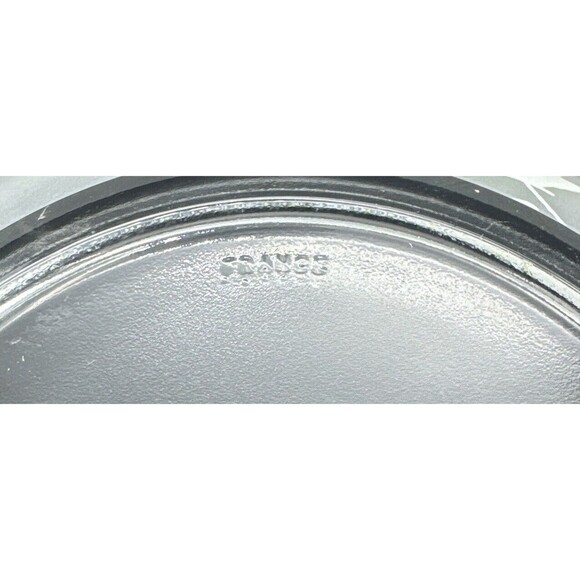 VTG Frosted Glass GREEN Bellflower Serving Bowl Made In France 10.5” - Picture 6 of 6